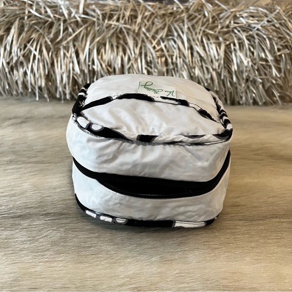 VERA BRADLEY Night & Day 2010 Zipper Insulated Lunch Bunch Bag Black White Y2K - Picture 11 of 14